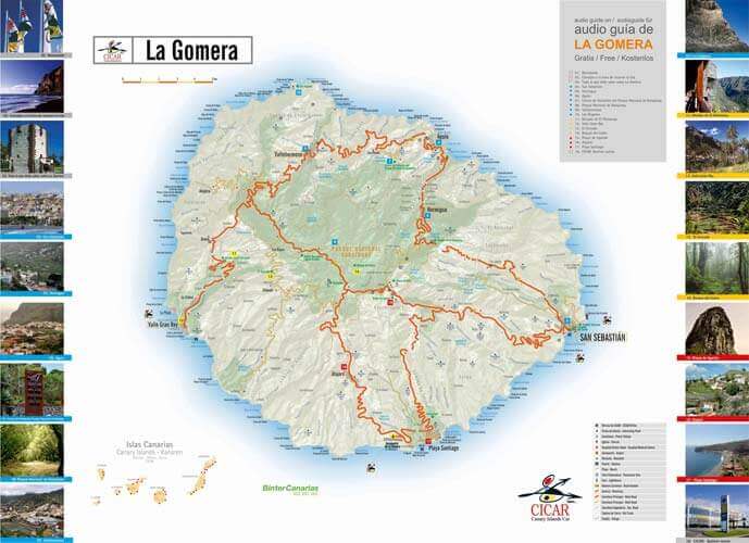 Mapa de La Gomera