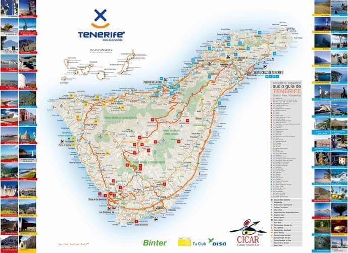 Mapa de Tenerife