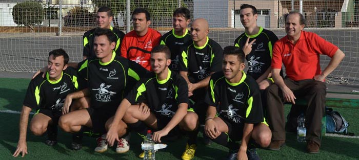 Cicar patrocina al equipo ftbol 7 para sordos de Lanzarote