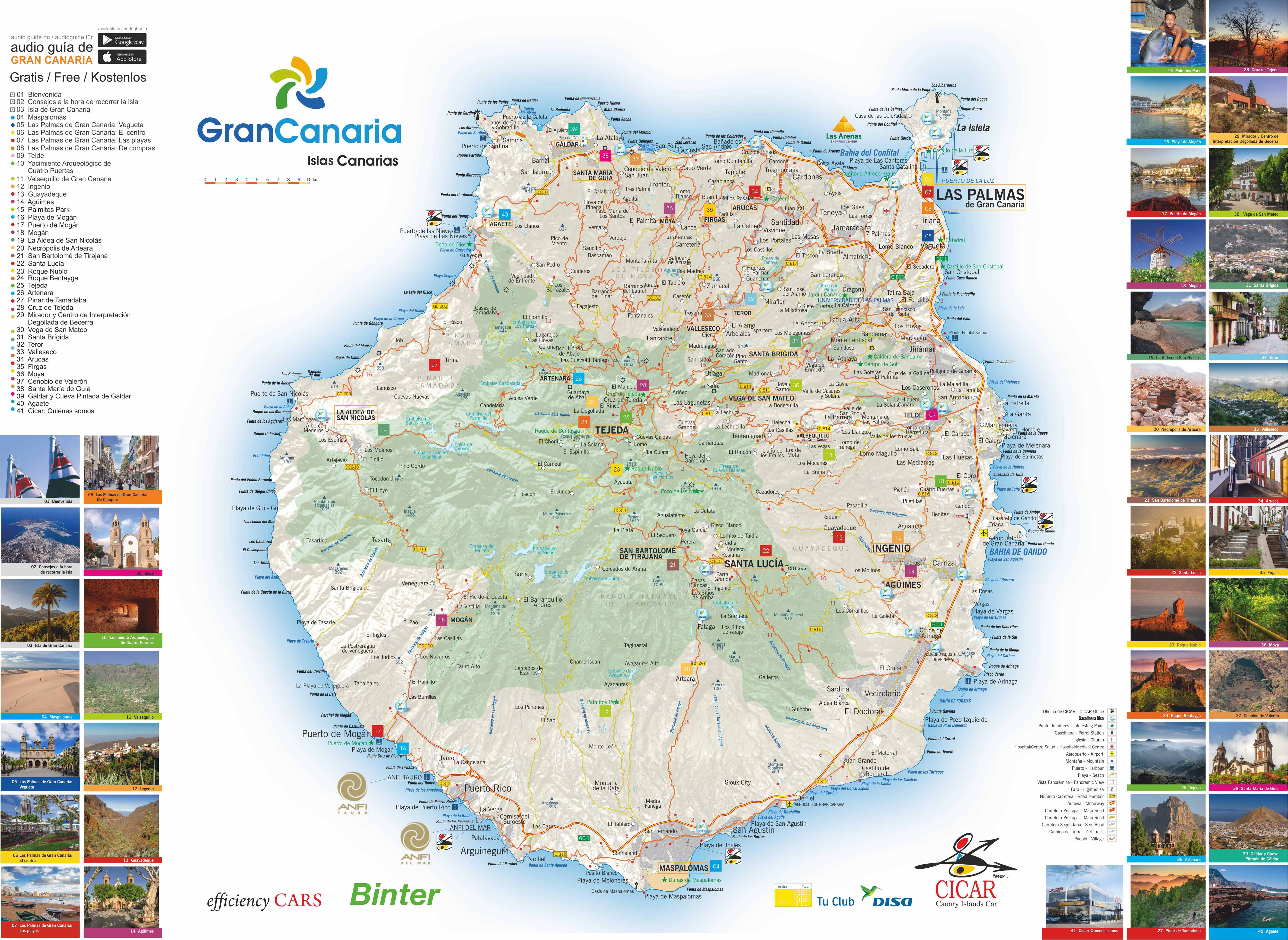 Mapa Alquiler Coches Gran Canaria 