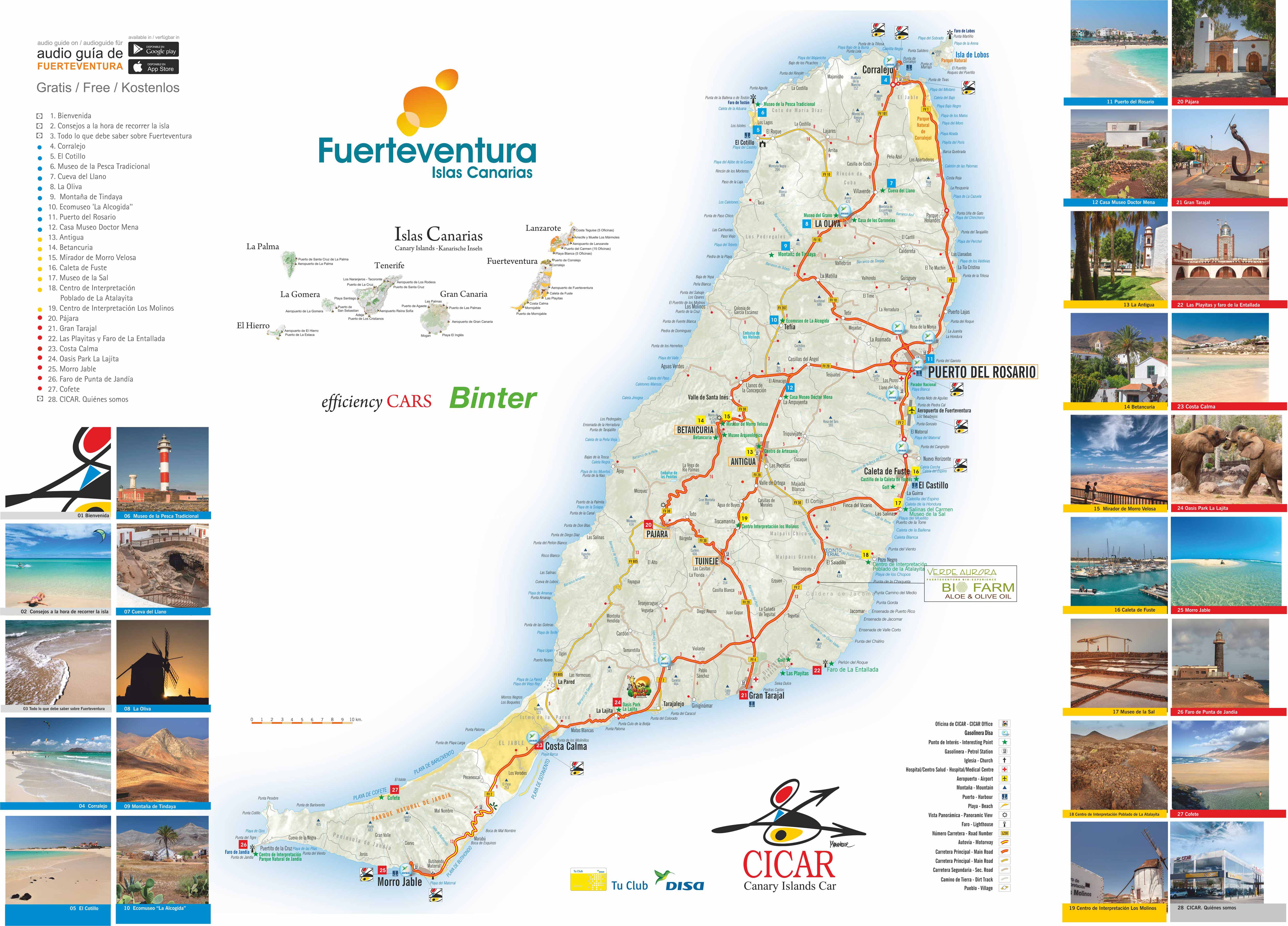 Mapa de Fuerteventura