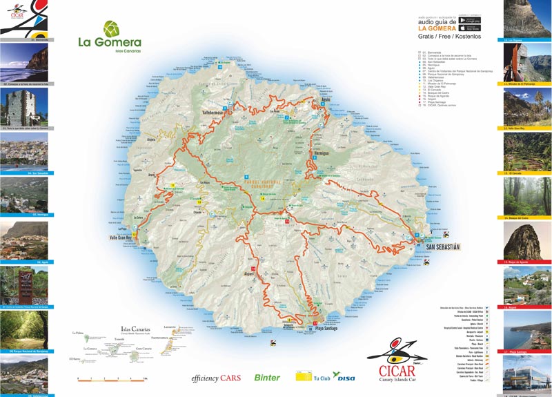 Mappa di La Gomera