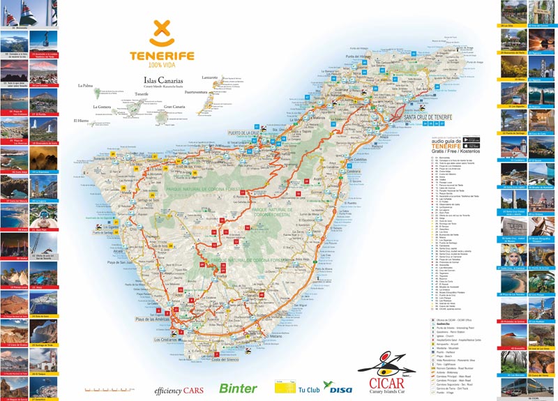 Mappa di Tenerife